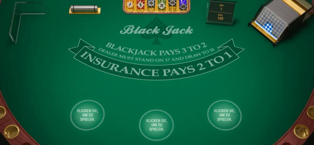 Blackjack im Platincasino